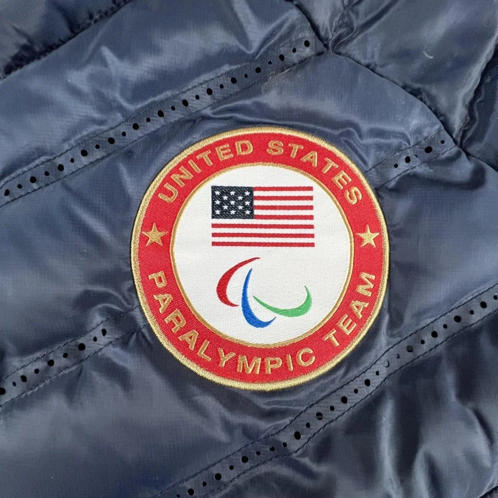United States Paralympic Team Jacket Mens 2XL Blue Sochi 2014 Nike USA AeroLoft - Picture 2 of 16